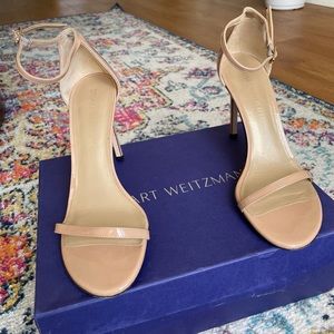 Stuart Weitzman Nudistsong ankle wrap heels